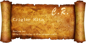 Czigler Rita névjegykártya